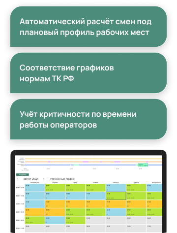 планирование графиков сменности
